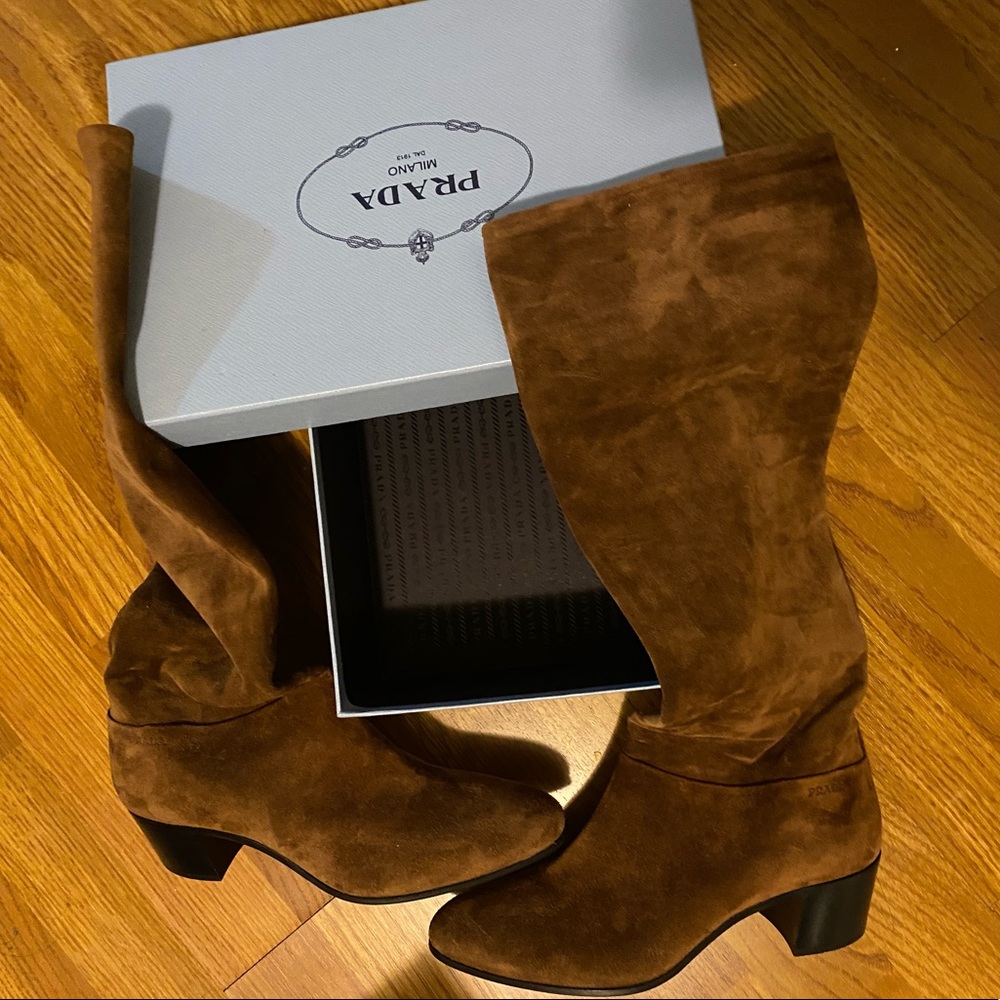 Knee high Suede Prada Boots (never worn)